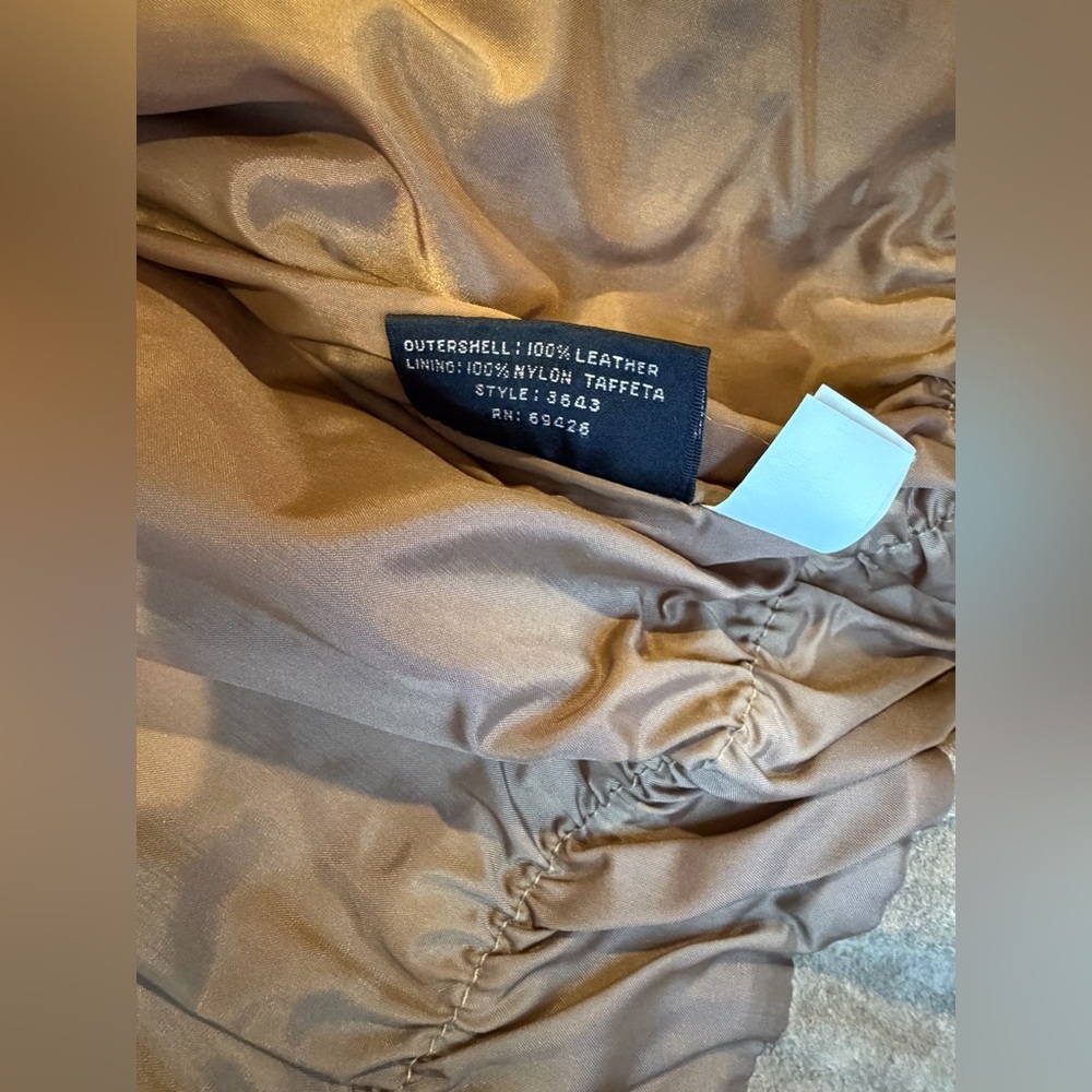 Vintage CHIA Genuine Leather Cropped Jacket Tan Snakeskin Detail Size M - Picture 4 of 6